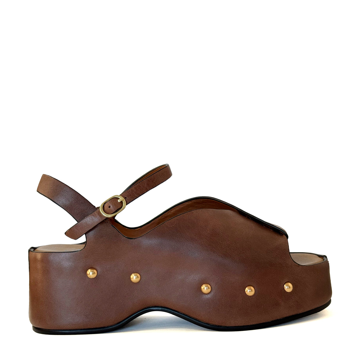 Sandalo con zeppa MISS OLIVIA CAROLA - Coffee