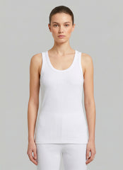 Canotta GCDS Rib Logo Lounge Tank - Optic White