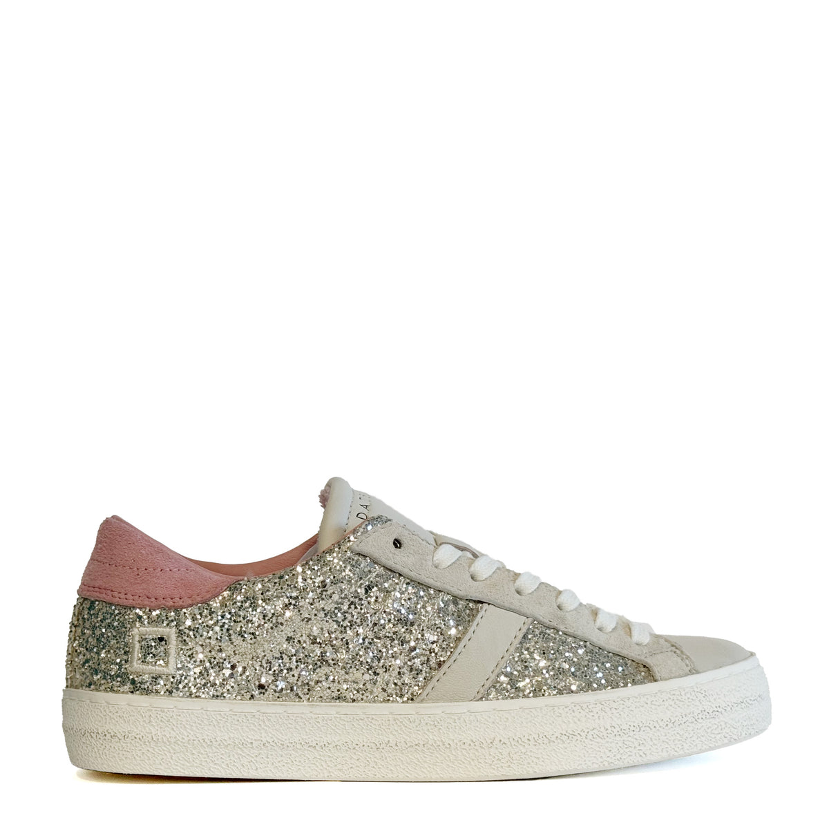 Sneaker D.A.T.E. HILL LOW GLITTER - Platinum