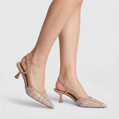 Slingback STEVE MADDEN LEGACI - Clear Rhinestone Mesh