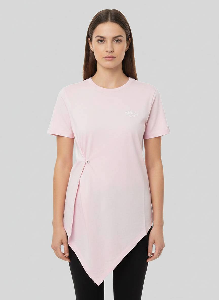 T-shirt paricollo GAELLE PARIS GAABW09370 - Rosa