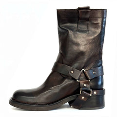 Stivale Biker OVYE ICMIA142 - Testa di moro