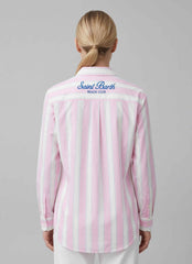 Camicia SAINT BARTH BRIGITTE - Cotton Stripes 00897L Bianco/Rosa