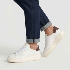 Sneaker WOOLRICH Arrow Calf - Bianco/Testa di moro