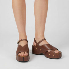 Sandalo con zeppa MISS OLIVIA CAROLA D1 - Coffee