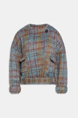 Chiodo in panno WEILI ZHENG CS07 - Check Turquoise