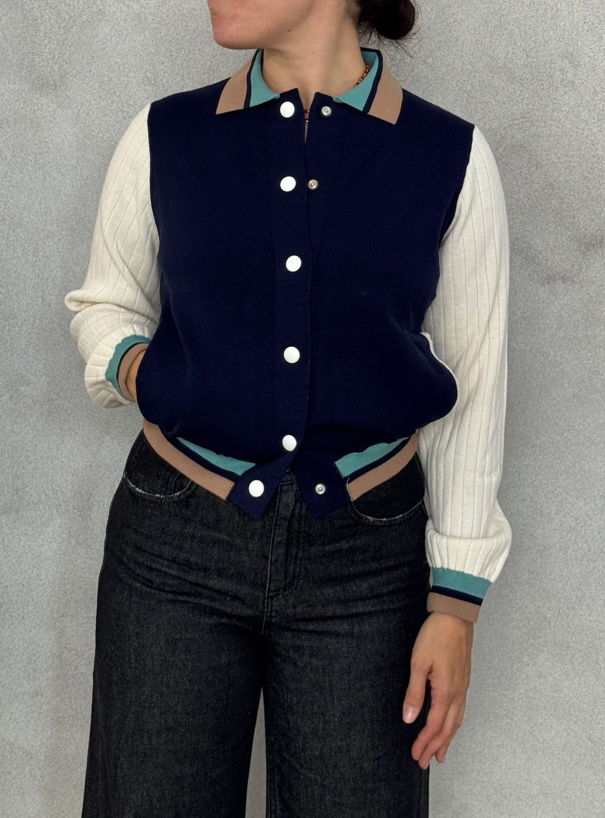 Maglia bomber KNITEREE KNW2515CAS - Iceberg