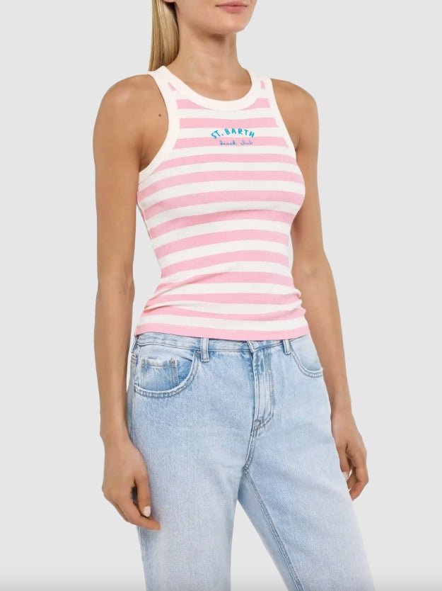 Canotta SAINT BARTH ADA - Beach Club Stripes 2310 Emb