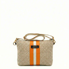 Big Pochette MANIKOMIO 2 PROJECT COTTON STRIPE - Yellow