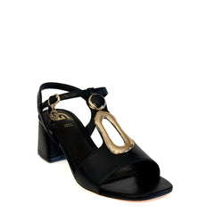 Sandalo con tacco GOLD&GOLD FG09 - Nero