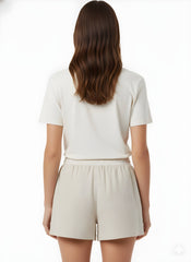 Short in misto lino GAELLE PARIS GAABW10028 - Avorio