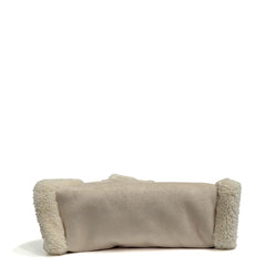 Borsa a mano SAINT BARTH COLETTE SHEARLING - Panna 00208I