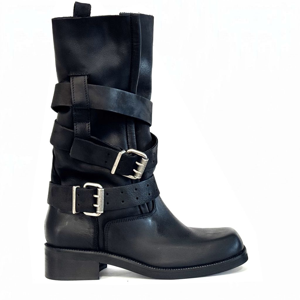 Biker DIVINE FOLLIE 649 - nabuck Nero