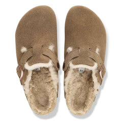 Ciabatta BIRKENSTOCK Boston Shearling 1022432 - Suede Dark Tea