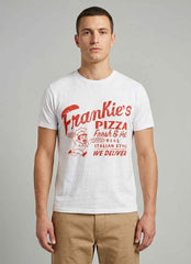 T-shirt BOWERY NYC Unisex - Frankie's Pizza White