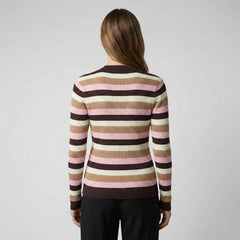 Maglia in costina leggera GAELLE PARIS GAABW07137 - Righe