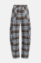Pantalone in tartan WEILI ZHENG PL12 - Green Big Check