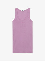 Abito corto a costine GCDS Rib Logo - Fairy Pink