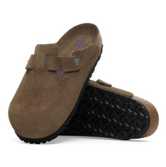Ciabatta BIRKENSTOCK Boston 1030861 - Suede Dark Tea