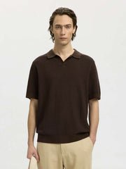 Polo Linen Blend SELECTED 16101575 - Brown