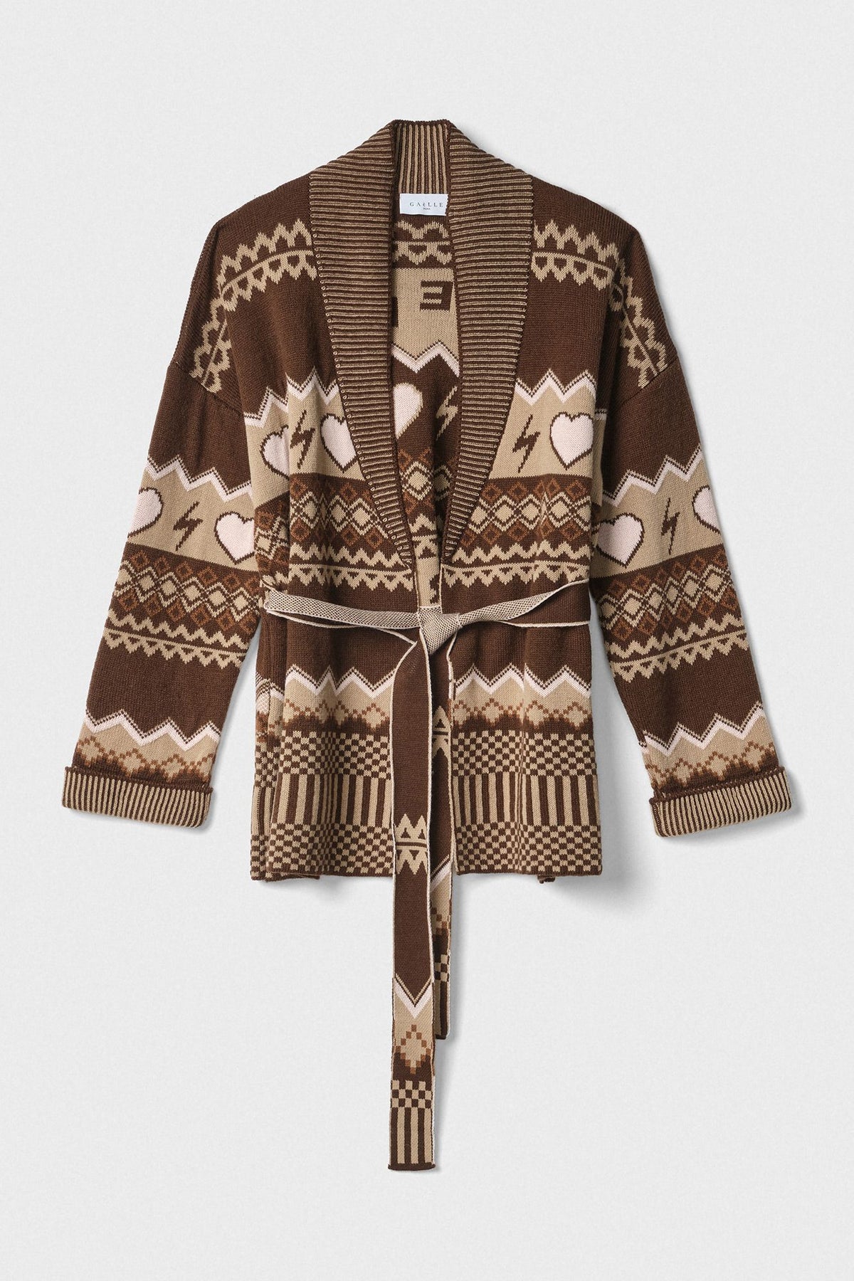Cardigan over GAELLE PARIS GAABW07231 - Marrone
