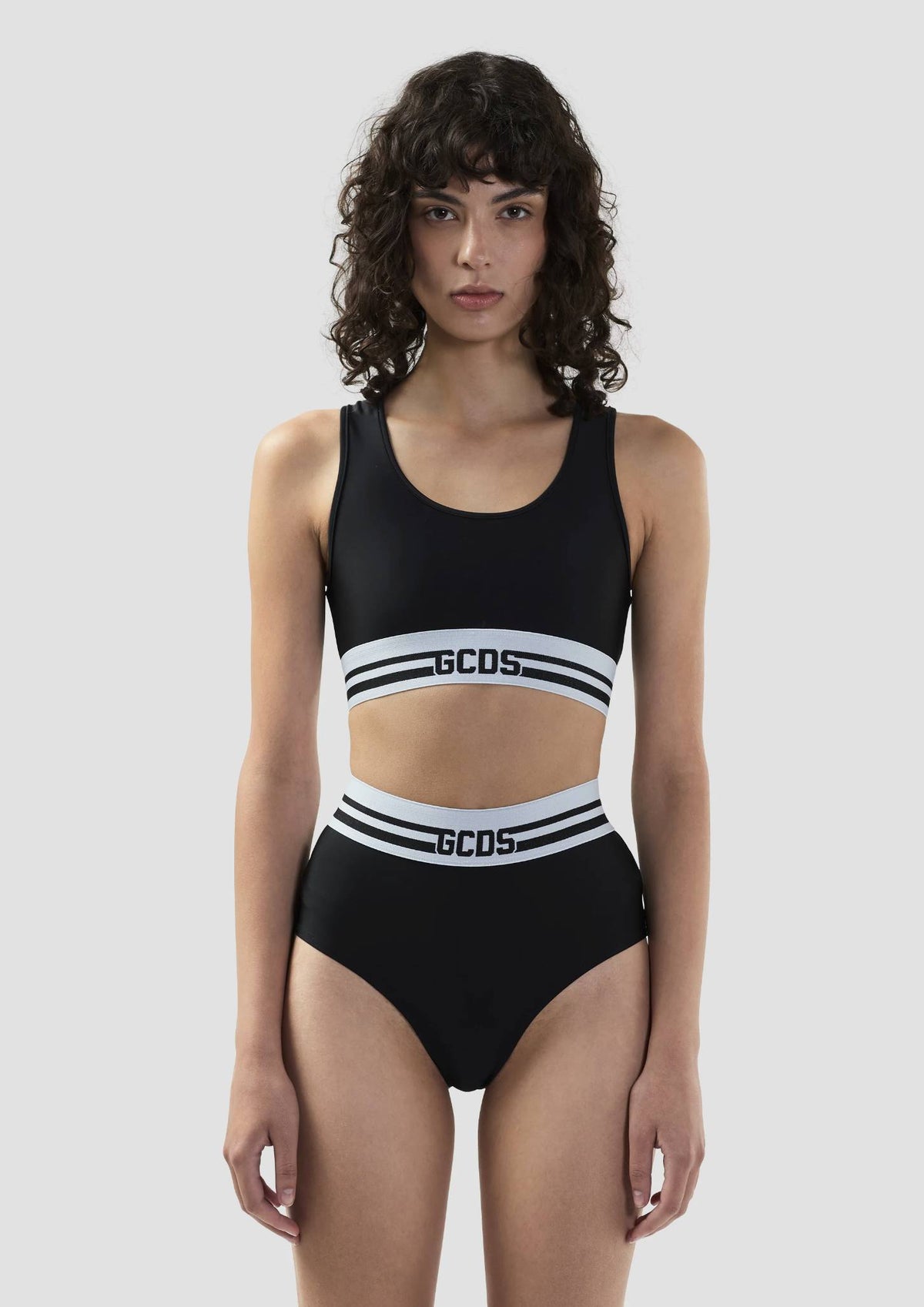 Logo Stripes Panties GCDS - Black