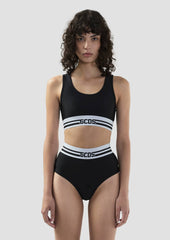 Logo Stripes Panties GCDS - Black