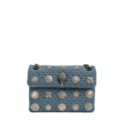 Borsa KURT GEIGER VELVET MINI KENSINGTON - Mid Blue