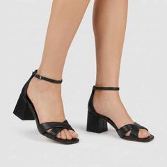 Sandalo con tacco STEVE MADDEN FERGIE - Black Leat
