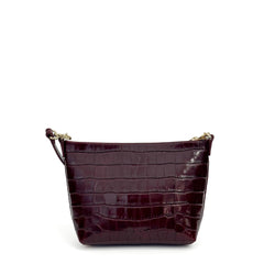Borsa a spalla SAINT BARTH ALINE BAG - Croco Bordeaux 00510I