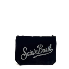 Pochette SAINT BARTH ALINE VELVET STRASS - Nero 00703I