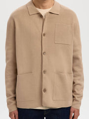 Cardigan in maglia SELECTED 16096549 - Savannah Tan