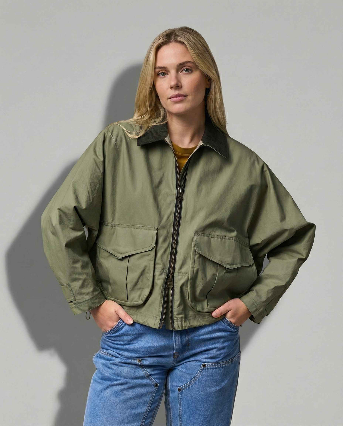 Giacca FILSON Drywax Finish - Slate Olive