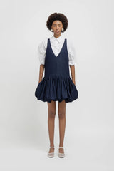 Mini abito nuvola in chambray WEILI ZHENG S26DC05 - Deep blue denim