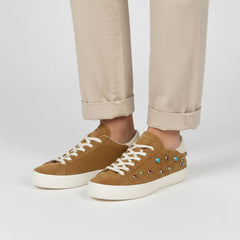 Sneaker D.A.T.E. HILL LOW STUDS - Cuoio