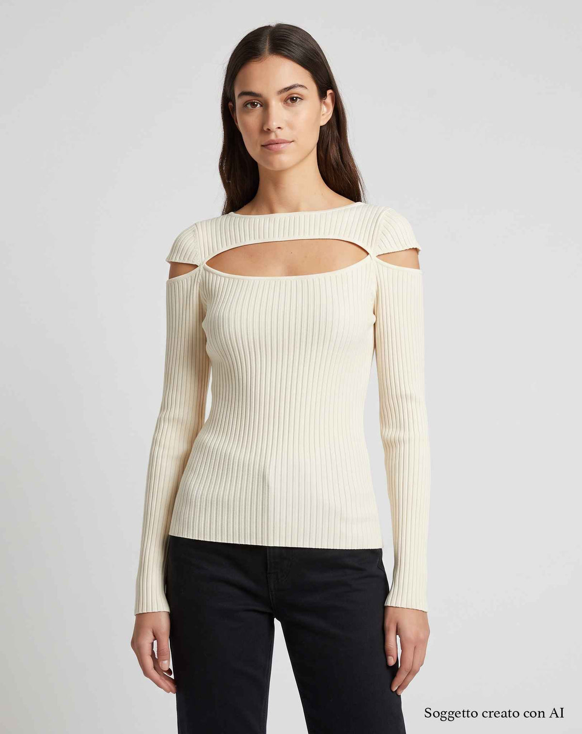 Maglia in costina WEILI ZHENG LT10 - White