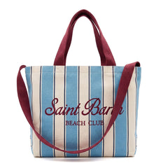 Borsa a spalla SAINT BARTH ESSENTIAL 07578L - Stripes Pop Panna/Azzurro