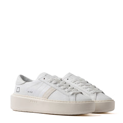 Sneaker D.A.T.E. HILL LOW PLATFORM CALF - White