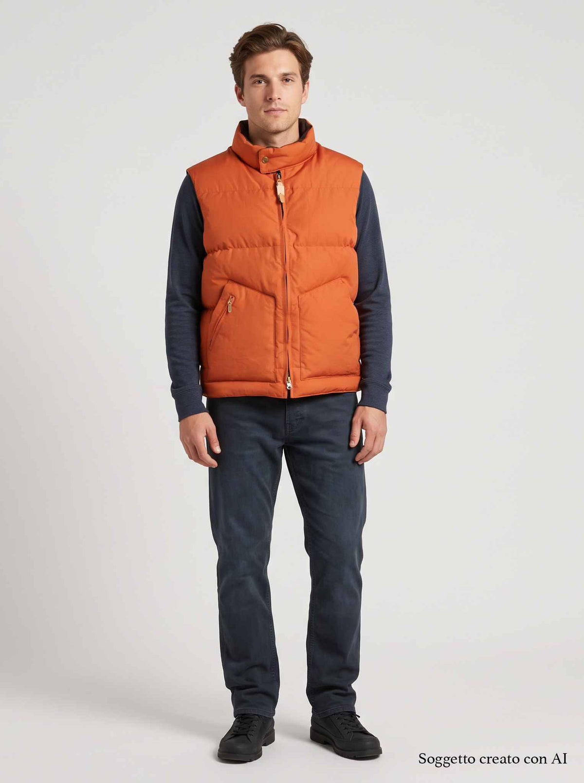 Smanicato MANIFATTURA CECCARELLI New Goose Down Vest 7924-AV - Orange