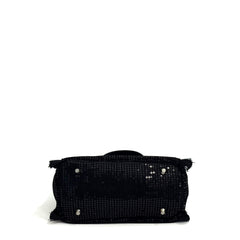 Borsa a mano SAINT BARTH VANITY MINI VELVET - Paillettes Nero 01395I