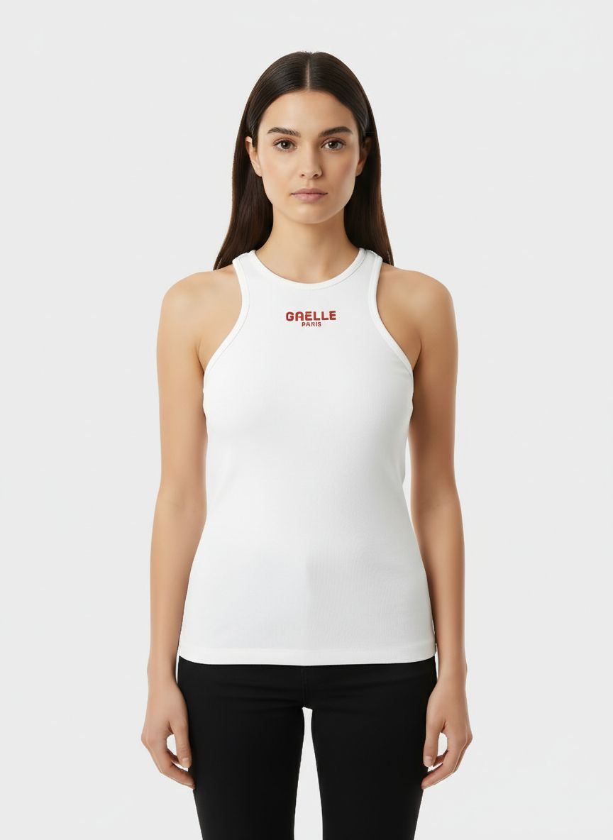 Canotta in costina GAELLE PARIS GAABW09307 - Bianco
