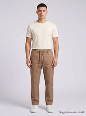 Pantalone S001 PAZ85VIS - Tobacco