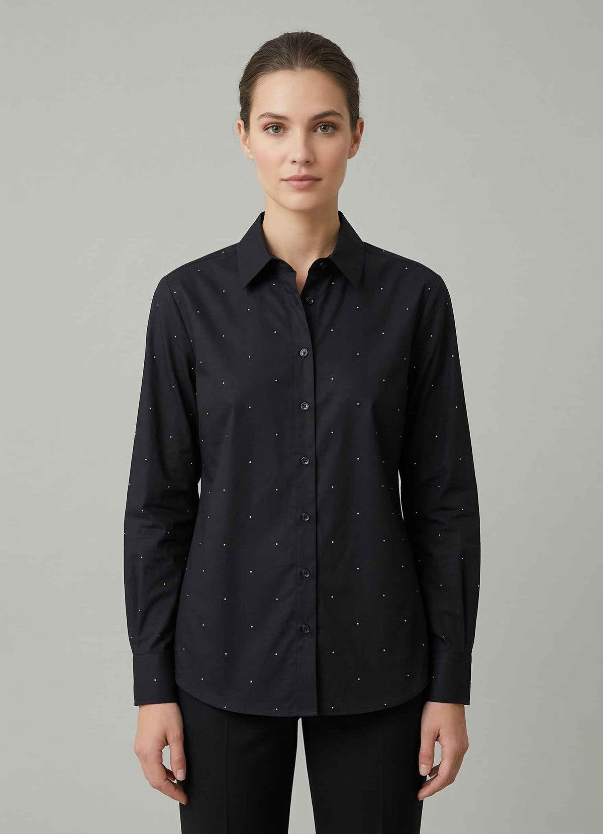 Camicia SAINT BARTH MEREDITH - Cotton Strass 01446L Nero