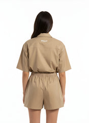 Short in cotone laccio trekking GAELLE PARIS GAABW09749 - Safari