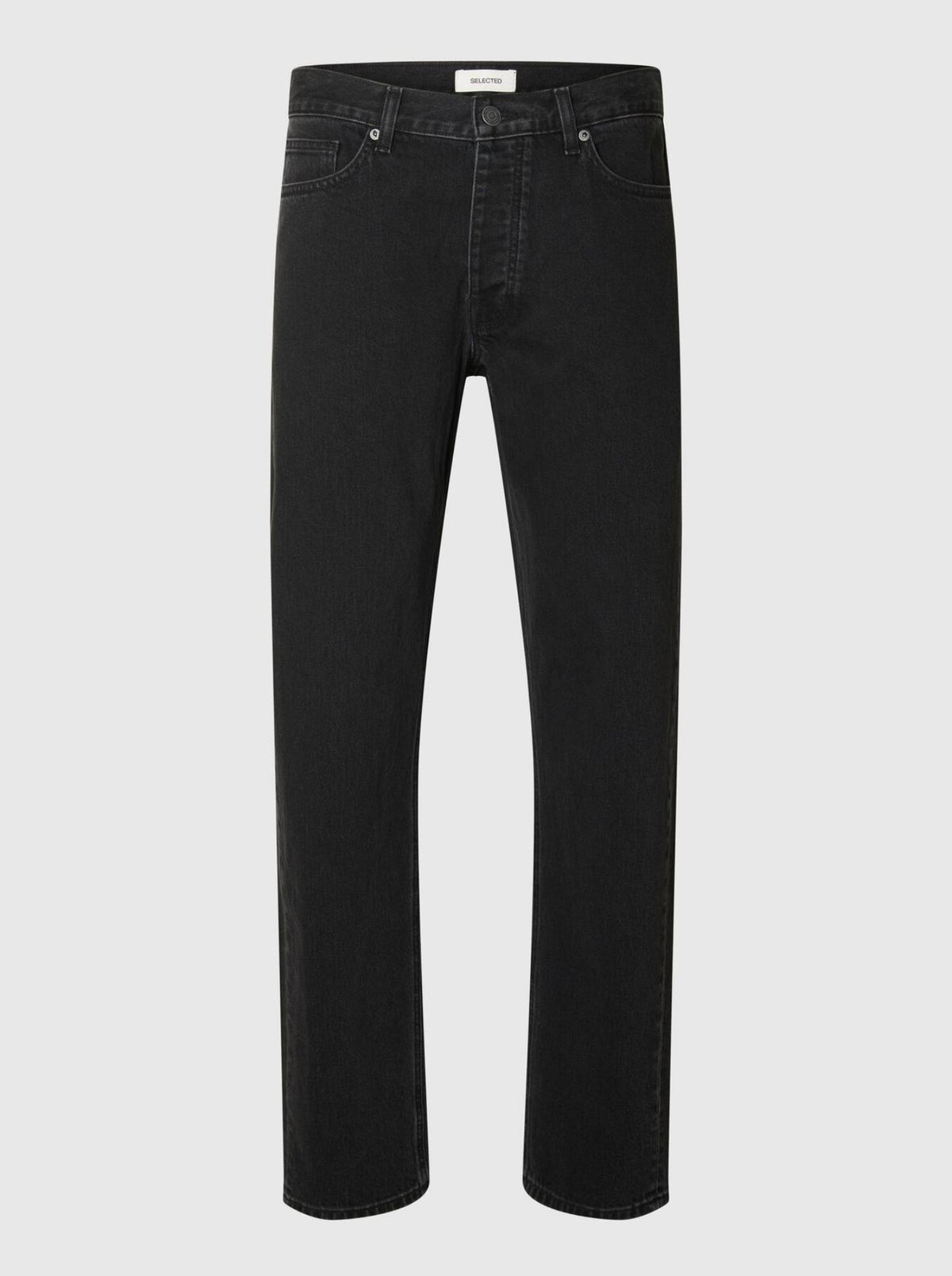 Jeans stretti in fondo SELECTED 16098202 - Black denim