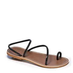 Sandalo LE SALENTINE 1130 tubo strass - Nero