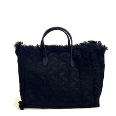 Borsa a mano SAINT BARTH COLETTE WOOL BRAID - Nero 01644I