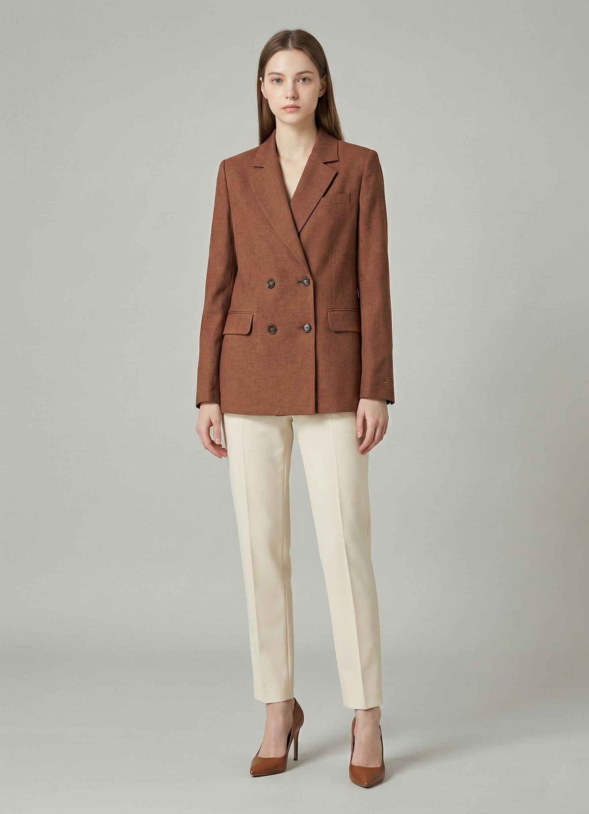 Giacca doppiopetto GAELLE PARIS GAABW10023 - Marrone