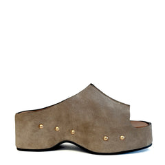 Sandalo con zeppa MISS OLIVIA CAROLA G3 - Suede Taupe