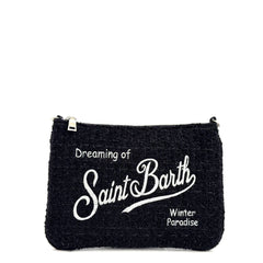 Pochette SAINT BARTH PARISIENNE TWEED - Nero 00207I